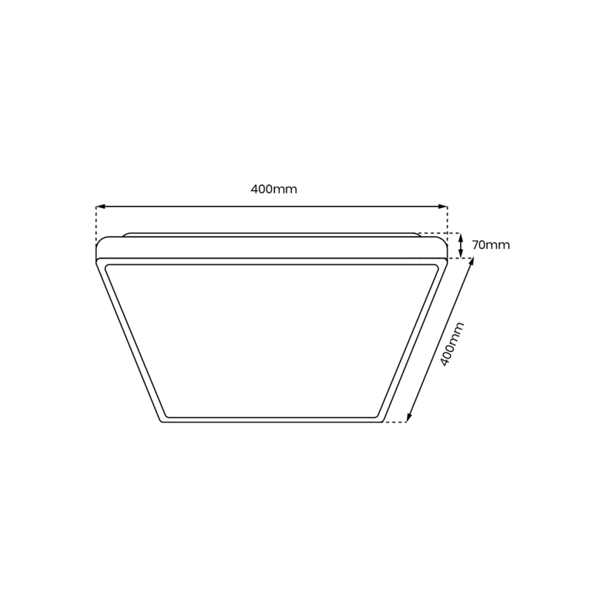 LED Димируем плафон QUADRO LED/38W/230V 3000-6000K бял + дистанционно