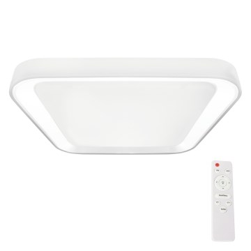 LED Димируем плафон QUADRO LED/38W/230V 3000-6000K бял + дистанционно
