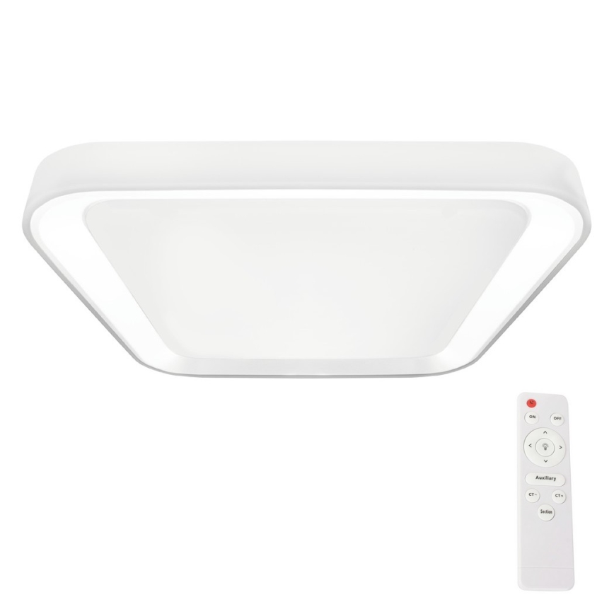 LED Димируем плафон QUADRO LED/38W/230V 3000-6000K бял + дистанционно