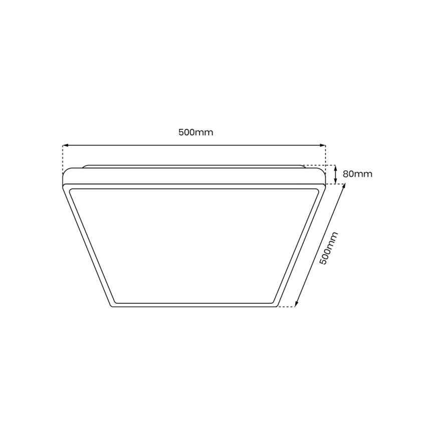 LED Димируем плафон QUADRO LED/66W/230V 3000-6000K бял/златист + дистанционно