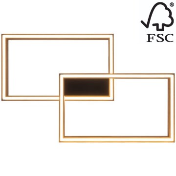 LED Димируем плафон RAMME 2xLED/24W/230V дъб – FSC сертифицирано