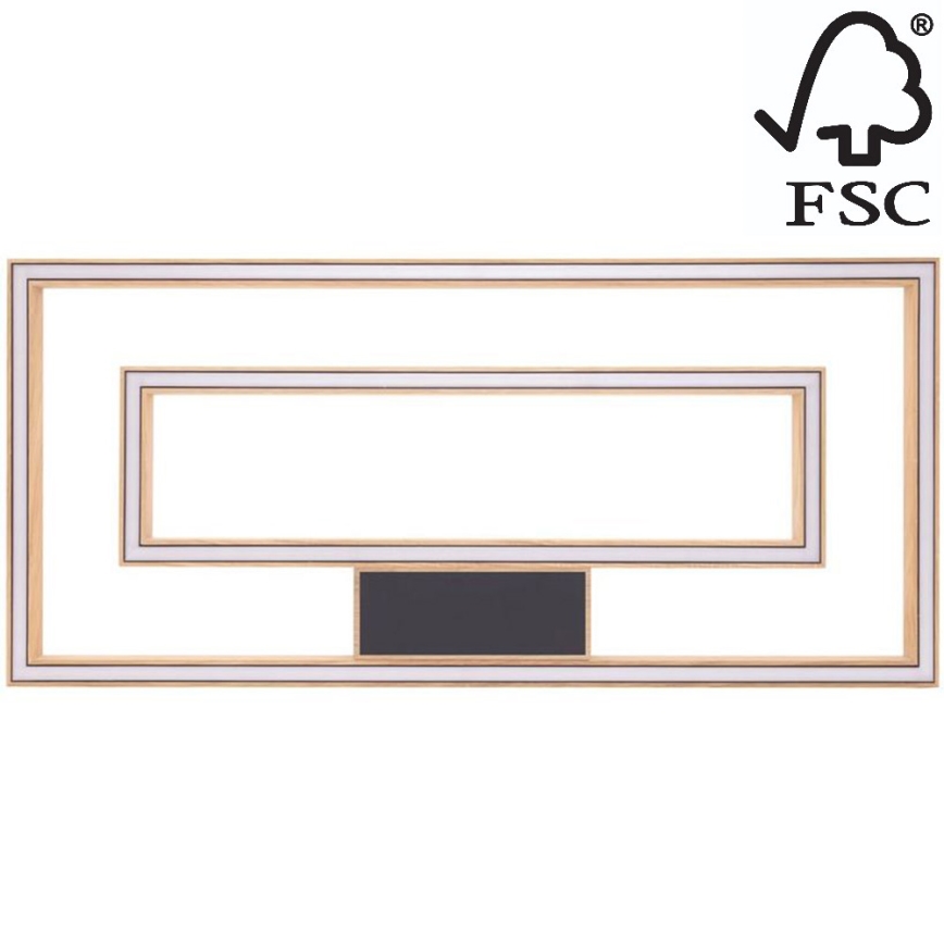 LED Димируем плафон RAMME 2xLED/28,5W/230V дъб – FSC сертифицирано
