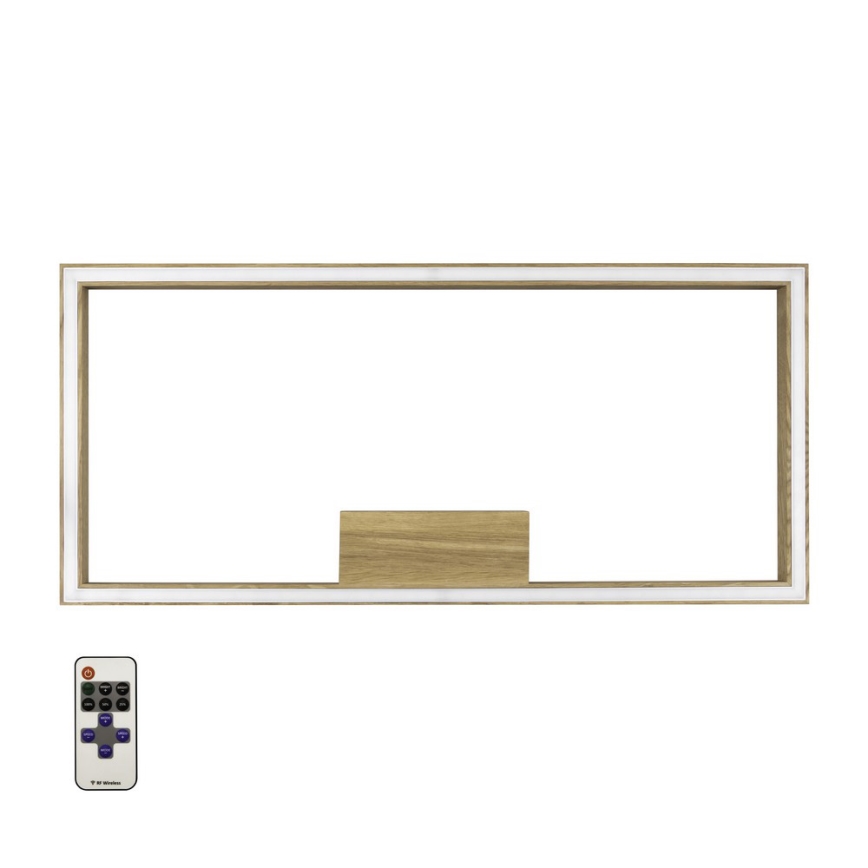 LED Димируем плафон RAMME LED/34W/230V матов дъб + дистанционно управление