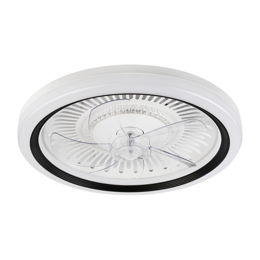 LED Димируем плафон с вентилатор GEMMA LED/37W/230V бял + дистанционно управление