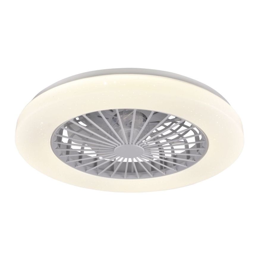 LED Димируем плафон с вентилатор LIBYA LED/48W/230V 3000-6500K бял + дистанционно управление