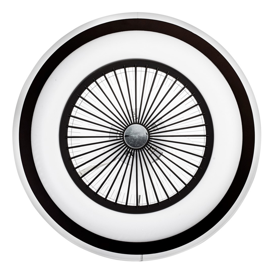 LED Димируем плафон с вентилатор ZEPHYR LED/48W/230V 3000-6000K черен + дистанционно управление