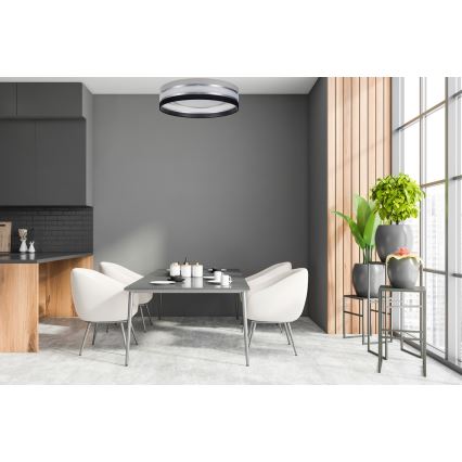 LED Димируем плафон SMART CORAL LED/24W/230V Wi-Fi Tuya черен/сив + дистанционно