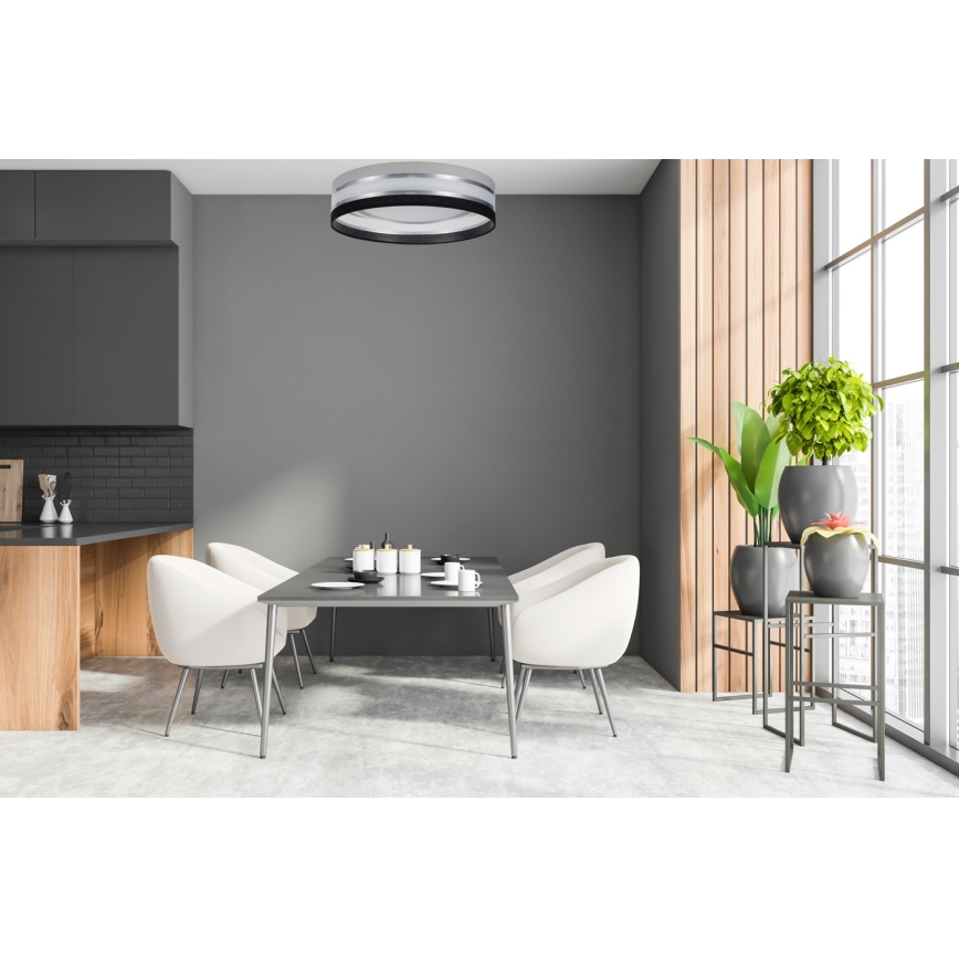 LED Димируем плафон SMART CORAL LED/24W/230V Wi-Fi Tuya черен/сив + дистанционно