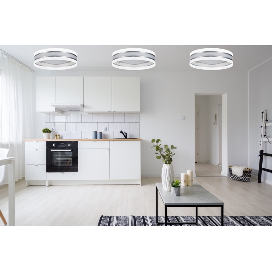 LED Димируем плафон SMART CORAL LED/24W/230V Wi-Fi Tuya бял + дистанционно
