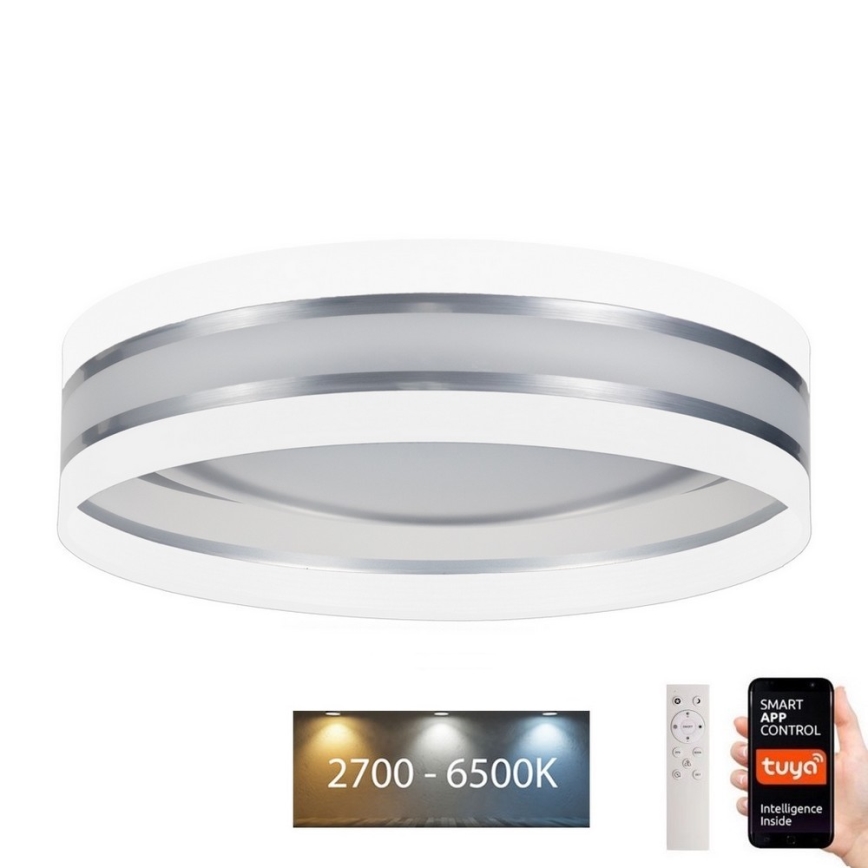 LED Димируем плафон SMART CORAL LED/24W/230V Wi-Fi Tuya бял + дистанционно