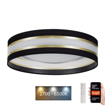 LED Димируем плафон SMART CORAL LED/24W/230V Wi-Fi Tuya черен + дистанционно