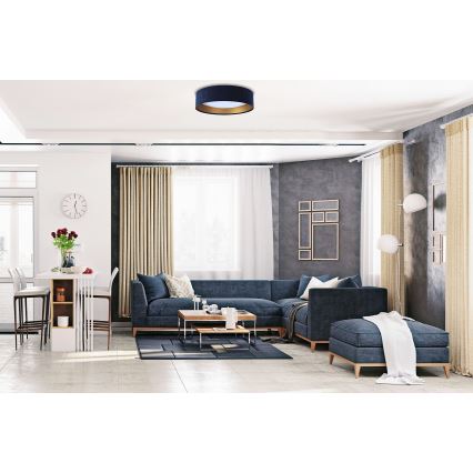 LED Димируем плафон SMART GALAXY LED/24W/230V тъмносин/златист 3000-6500K + дистанционно управление