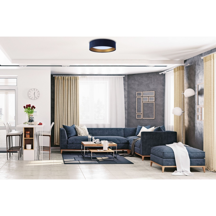 LED Димируем плафон SMART GALAXY LED/24W/230V тъмносин/златист 3000-6500K + дистанционно управление