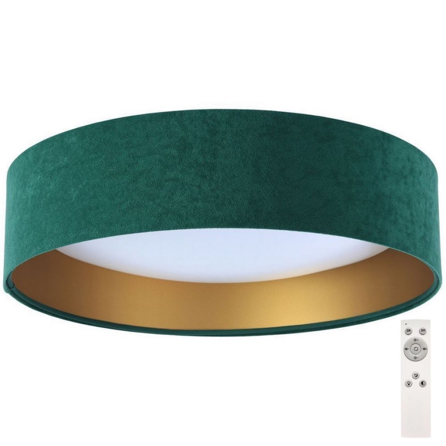 LED Димируем плафон SMART GALAXY LED/24W/230V зелен/златист 3000-6500K + дистанционно