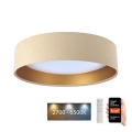 LED Димируем плафон SMART GALAXY LED/24W/230V Ø 45 см 2700-6500K Wi-Fi Tuya бежов/златист + дистанционно