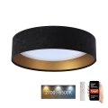 LED Димируем плафон SMART GALAXY LED/24W/230V Ø 45 см 2700-6500K Wi-Fi Tuya черен/златист + дистанционно