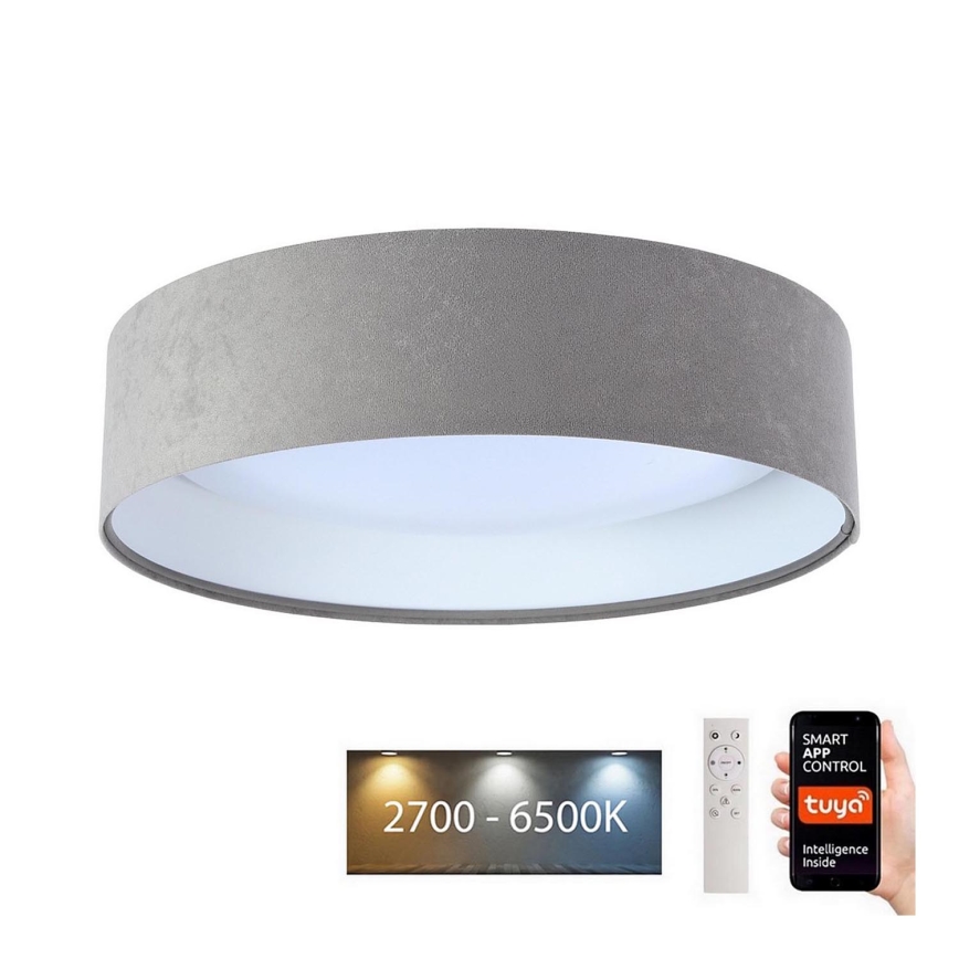 LED Димируем плафон SMART GALAXY LED/24W/230V Ø 45 см 2700-6500K Wi-Fi Tuya сив/бял + дистанционно