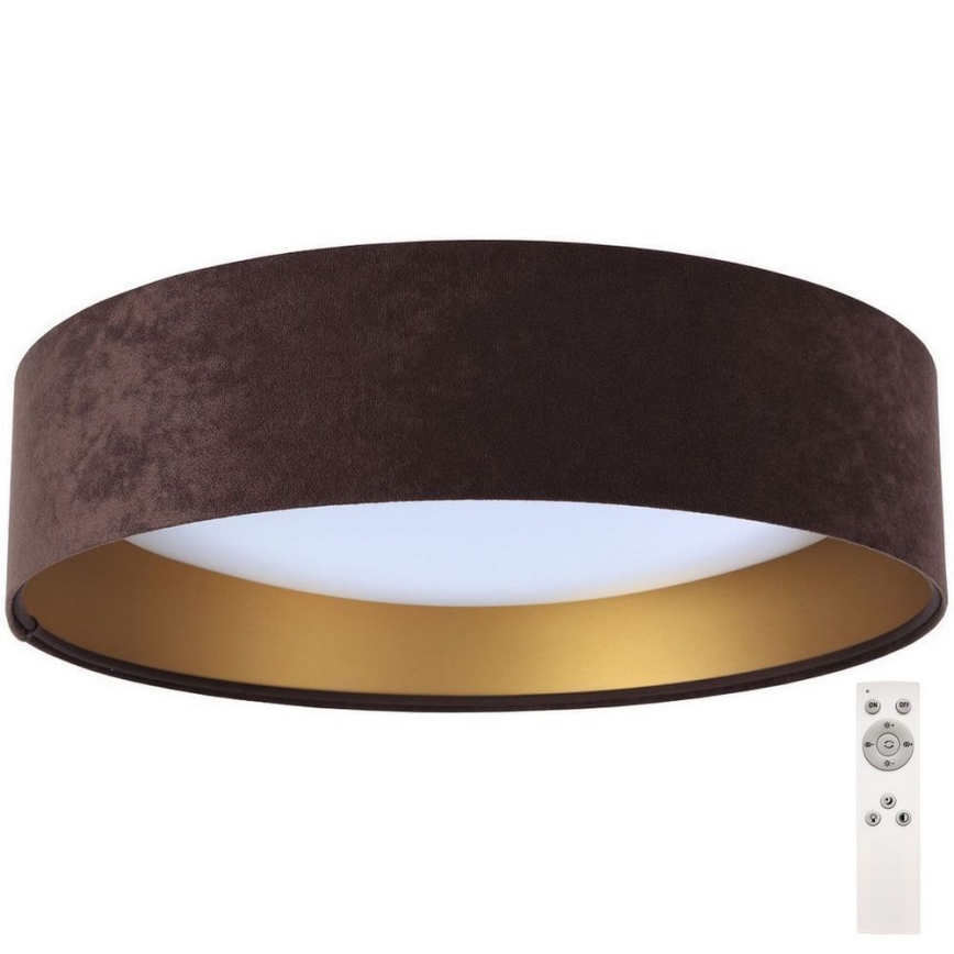 LED Димируем плафон SMART GALAXY LED/24W/230V кафяв/златист 3000-6500K + дистанционно