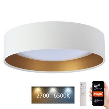 LED Димируем плафон SMART GALAXY LED/36W/230V Ø 55 см 2700-6500K Wi-Fi Tuya бял/златист + дистанционно