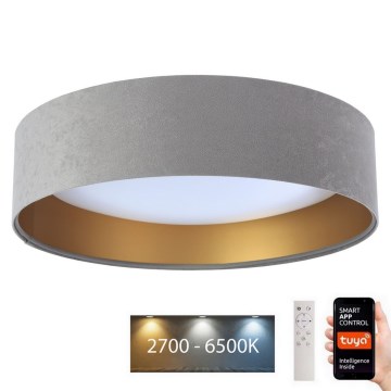 LED Димируем плафон SMART GALAXY LED/36W/230V Ø 55 см 2700-6500K Wi-Fi Tuya сив/златист + дистанционно