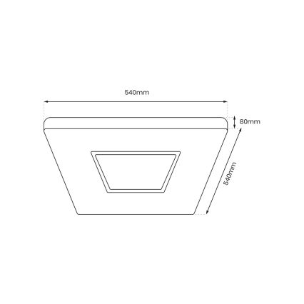 LED Димируем плафон SPARKY LED/65W/230V 3000-6000K + дистанционно управление