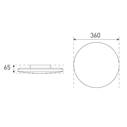 LED Димируем плафон за баня VARIO NOVA LED/13/18W/230V 3000/4000/5700K Ø 36 см IP44 черен