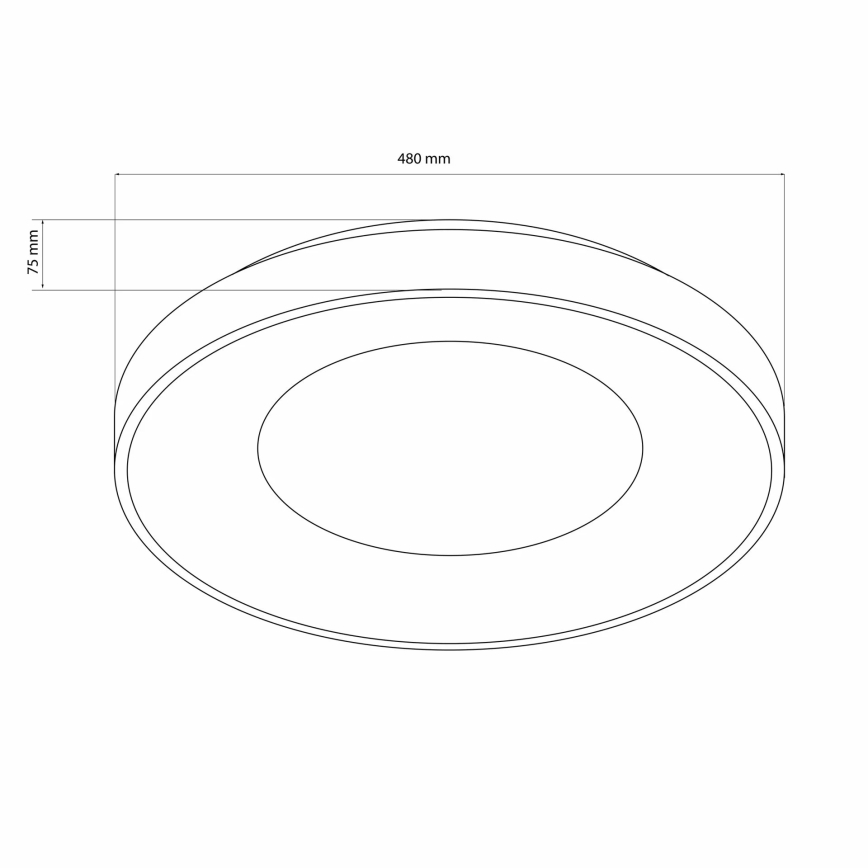 LED Димируем плафон за баня WITOLD LED/72W/230V Ø 48 см 3000-6000K IP44 + дистанционно управление