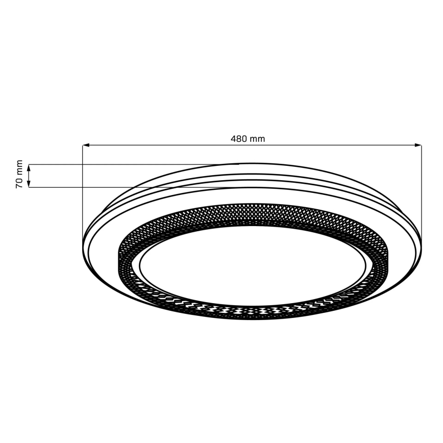 LED Димируем плафон за баня ADELA LED/72W/230V Ø 48 см 3000-6000K IP44 + дистанционно управление