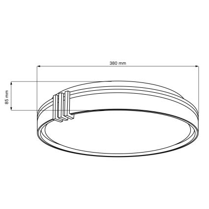 LED Димируем плафон за баня ARLETTA LED/48W/230V Ø 38 см 3000-6000K IP44 + дистанционно управление
