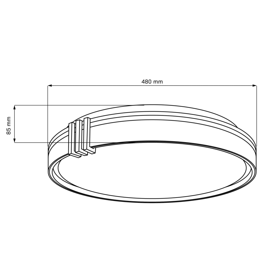 LED Димируем плафон за баня ARLETTA LED/72W/230V Ø 48 см 3000-6000K IP44 + дистанционно управление