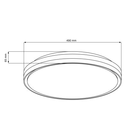 LED Димируем плафон за баня CASSANDRA LED/72W/230V Ø 49 см 3000-6000K IP44 + дистанционно управление