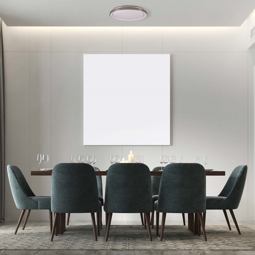 LED Димируем плафон за баня GRAŻYNA LED/48W/230V 3000-6000K Ø 41 см IP44 сив + дистанционно управление