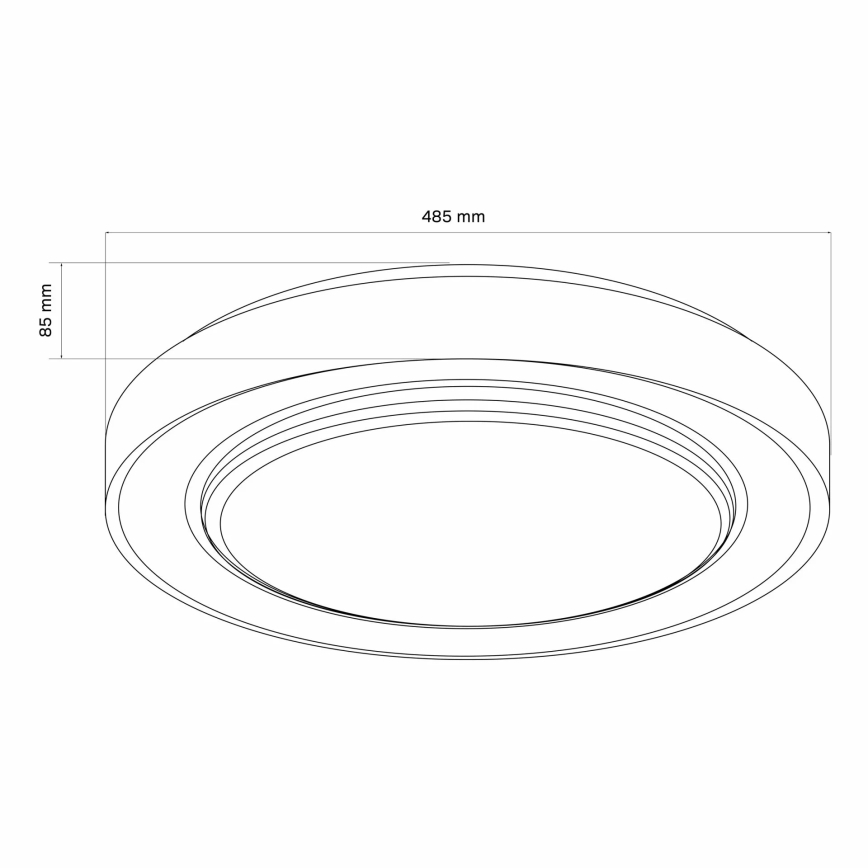LED Димируем плафон за баня ZYGMUNT LED/72W/230V Ø 48,5 см 3000-6000K IP44 + дистанционно управление