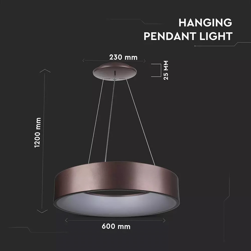 LED Димируем Полилей на верижка 1xLED/30W/230V
