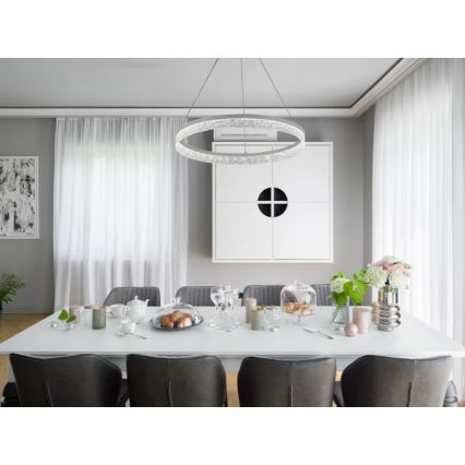 LED полилей на кабел ALIANZ с възможност за димиране LED/60W/230V 3000-6000K Ø 80 см + дистанционно управление