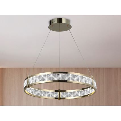 LED димируем кристален полилей на кабел ENRIQUE LED/55W//230V 3000-6000K пр. 80 см + дистанционно управление