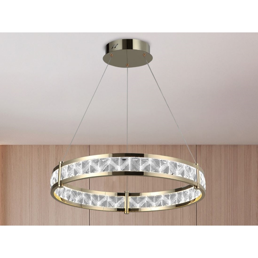 LED димируем кристален полилей на кабел ENRIQUE LED/55W//230V 3000-6000K пр. 80 см + дистанционно управление