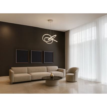 LED димируем полилей с окачване на кабел LED/95W/230V 3000–6500K Ø 57 см + дистанционно управление