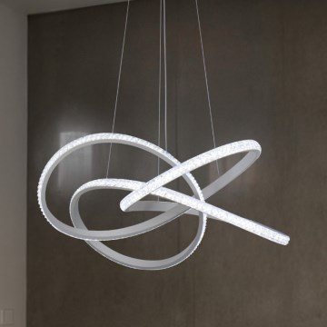 LED димируем полилей с окачване на кабел LED/95W/230V 3000–6500K Ø 57 см + дистанционно управление