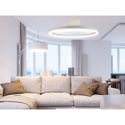 LED Димируем полилей за повърхностен монтаж LED/40W/230V 3000-6500K бял + дистанционно управление