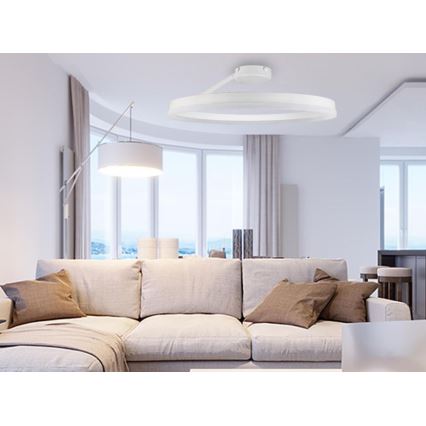 LED Димируем полилей за повърхностен монтаж LED/40W/230V 3000-6500K бял + дистанционно управление