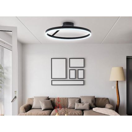 LED Димируем полилей за повърхностен монтаж LED/40W/230V 3000-6500K черен + дистанционно управление