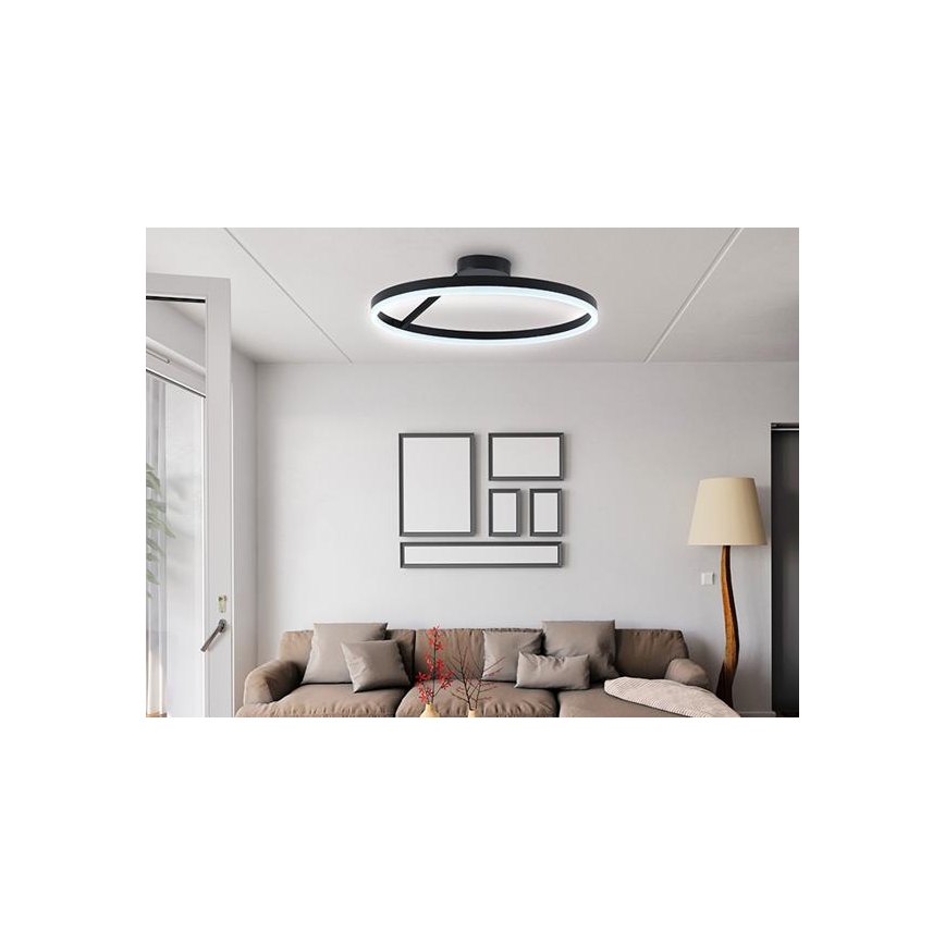 LED Димируем полилей за повърхностен монтаж LED/40W/230V 3000-6500K черен + дистанционно управление
