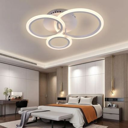 LED Димируем полилей за повърхностен монтаж LED/40W/230V 3000-6500K бял + дистанционно управление