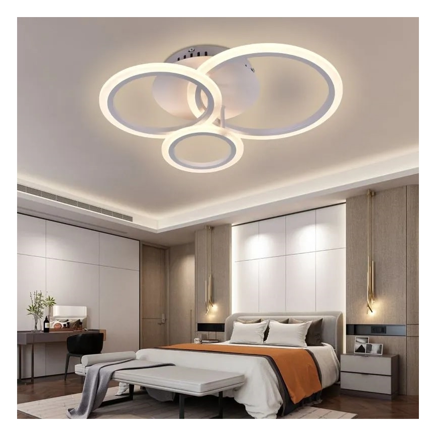 LED Димируем полилей за повърхностен монтаж LED/40W/230V 3000-6500K бял + дистанционно управление