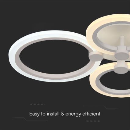 LED Димируем полилей за повърхностен монтаж LED/45W/230V 3000-6500K + дистанционно управление