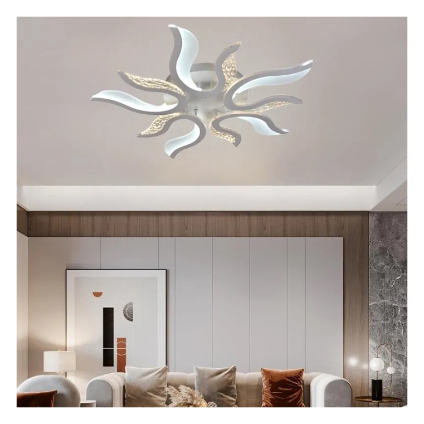 LED Димируем полилей за повърхностен монтаж LED/65W/230V 3000-6500K бял + дистанционно управление