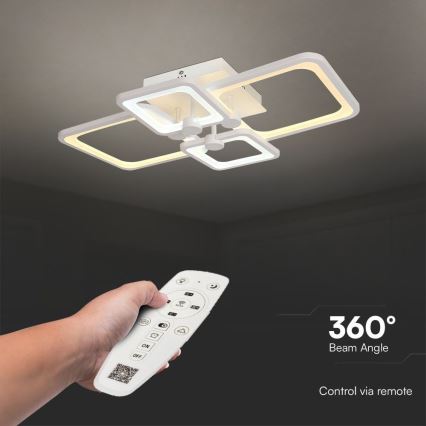 LED Димируем полилей за повърхностен монтаж LED/70W/230V 3000-6500K + дистанционно управление