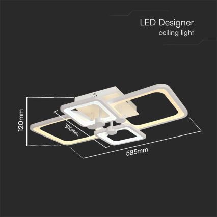 LED Димируем полилей за повърхностен монтаж LED/70W/230V 3000-6500K + дистанционно управление