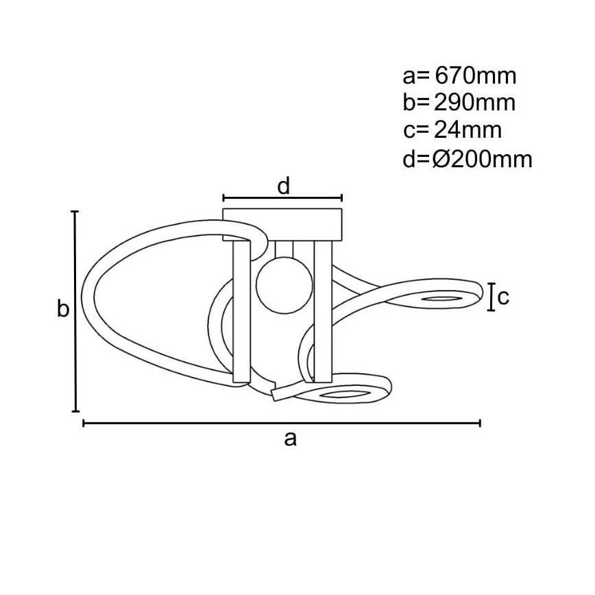 LED Димируем полилей за повърхностен монтаж LED/70W/230V 3000-6500K + дистанционно управление
